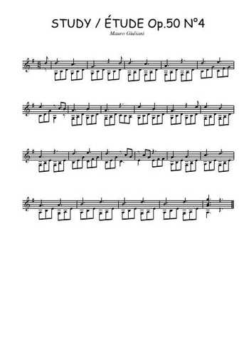 Op.50 Etude N°4 Partitions gratuites